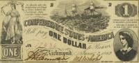 p39 from Confederate States of America: 1 Dollar from 1862
